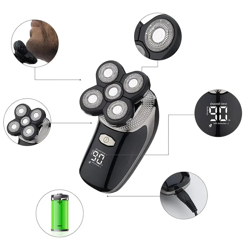 5-in-1 Rechargeable Multifunctional Bald Shaver