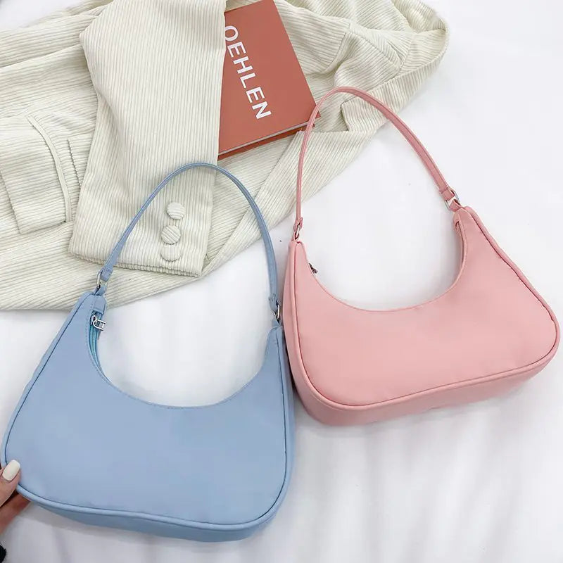 Small Solid Color Dumpling Shoulder Bag for Women