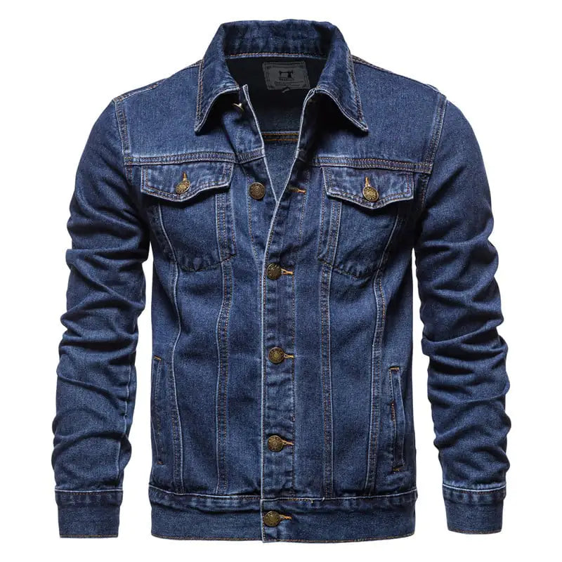 Men's Casual Slim-Fit Cotton Denim Jacket
