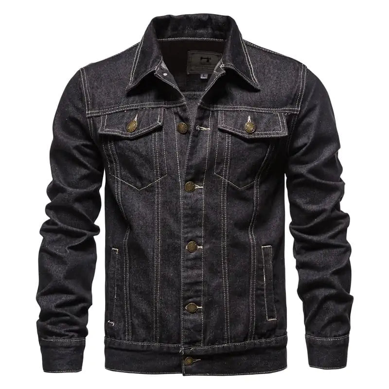 Men's Casual Slim-Fit Cotton Denim Jacket