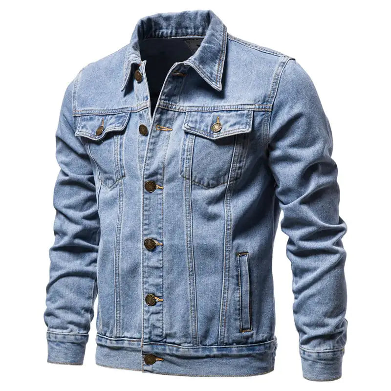 Men's Casual Slim-Fit Cotton Denim Jacket